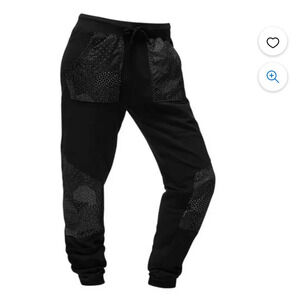 The North Face Black reflective fabric Track Pants Joggers large